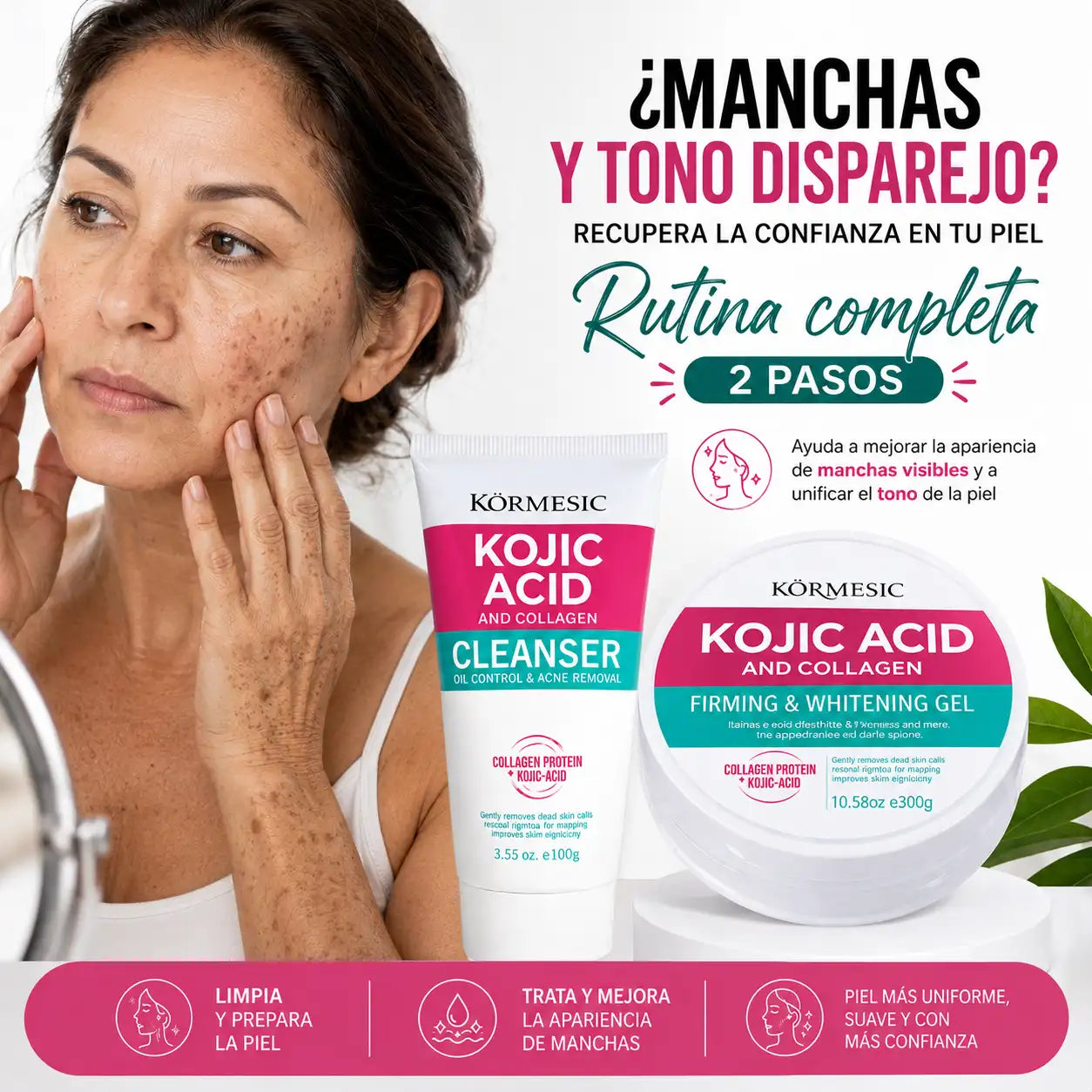 COMBO ACIDO KOJICO RUTINA ANTIMANCHAS
