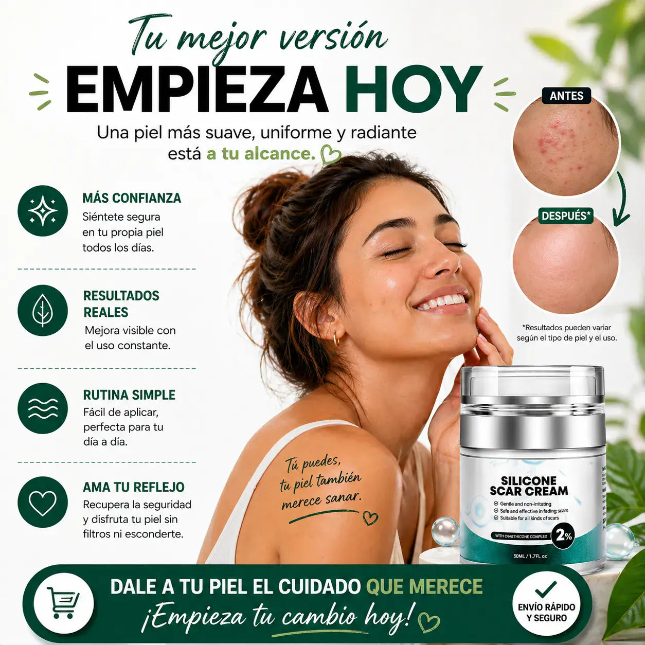 CREMA REPARADORA CICATRICES CON SILICONE