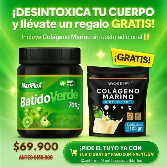 Batido Verde Maxiplux + Colágeno Marino